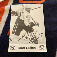3X NHL STANLEY CUP CHAMPION MATT CULLEN, Rare 2002 Autographed PHOTO