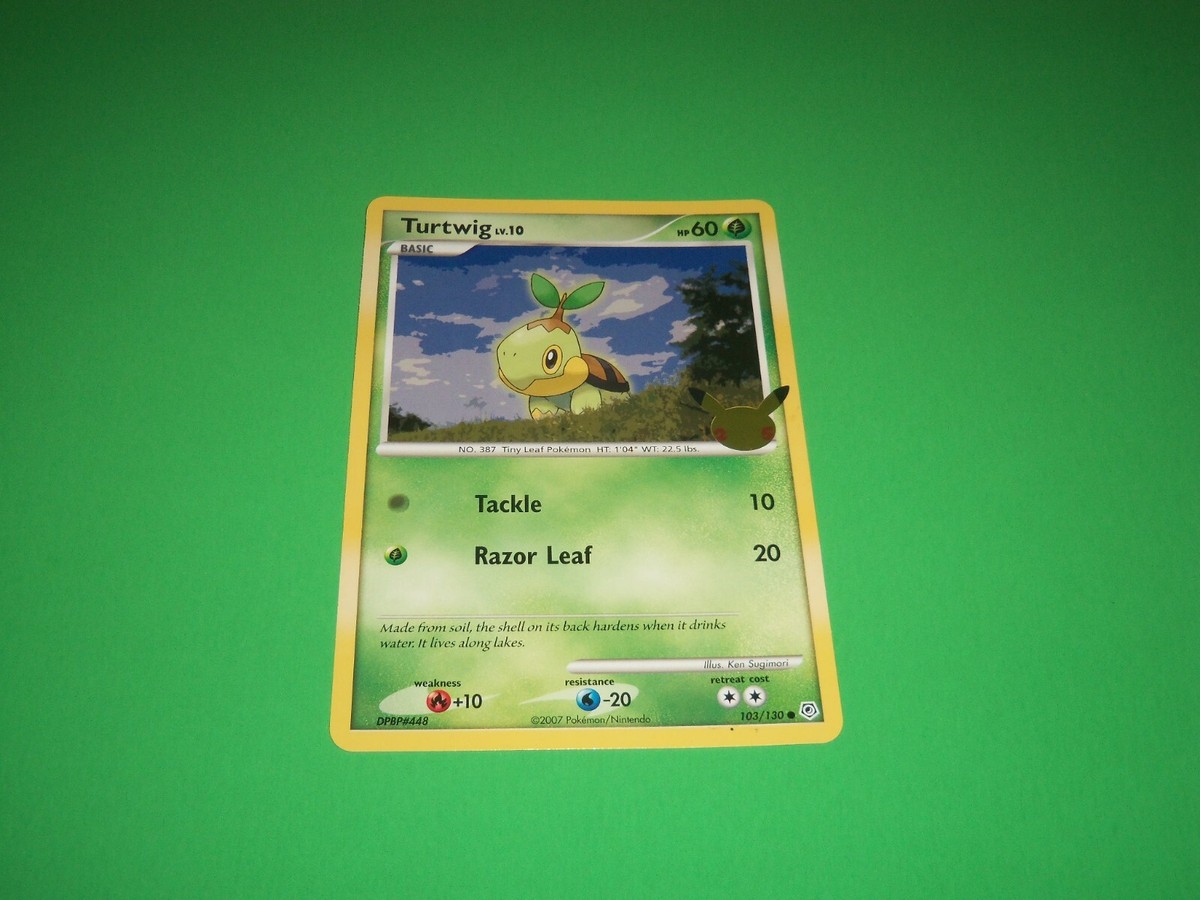 turtwig pokemon card value - McDonalds - 25th Anniversary Collection - 20 Retreat Cost Turtwig - DP01 - Holofoil