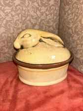 VINTAGE MAJOLICA  CASSEROLE/PATE TUREEN PROVINCIAL 6” X 5”