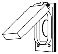 Killark FCLG, 1-Gang, Cast Device Box Cover with Single Lid and Gasket, 1 pc