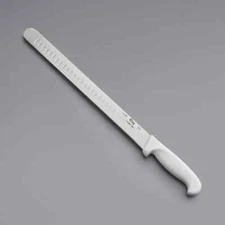 Choice 14" Granton Edge Slicing Knife with White Handle