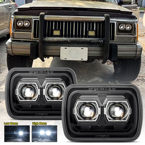 Newest & Brightest 5X7 LED Headlights For Jeep Cherokee XJ 1984+ for