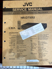 JVC HR-D750U HRD750U VCR REPAIR Service Manual FROM USA 1695 3567  ORIGINAL 