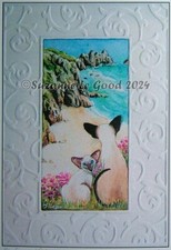 Siamese cat art print limited edition from original painting by Suzanne Le good