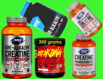 Now Sports, EFX, Kre-Alkslyn, MICRONIZED CREATINE Monohydrate Powder & Capsules