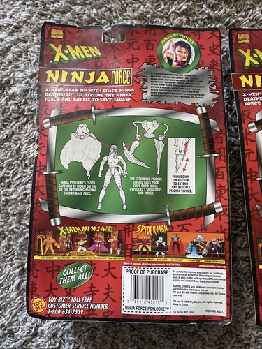 Lot of 2 X-Men Ninja Force Action Figure Space Ninja Deathbird & Ninja Psylocke - Picture 6 of 7