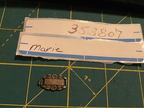 Sterling Silver WWII Forget-Me-Not  Bracelet charm  Link Marie