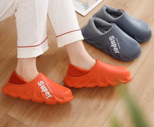 Winter Slippers Men Shoes Waterproof Warm Sneaker Slippers Women Non-Slip Indoor - Picture 7 of 7