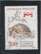L7186 FRANCE TIMBRE N° Y&T 2722 de 1991 " Tortue Terrestre  " Oblitéré