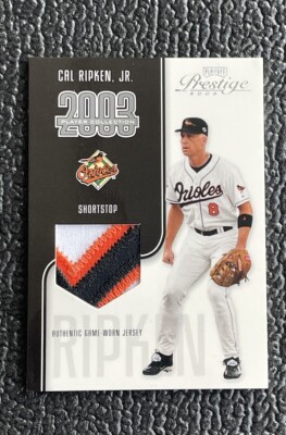  CAL RIPKEN JR 2003 PP 5 COLOR GAME USED ORIOLES JERSEY NAME PLATE PATCH! 