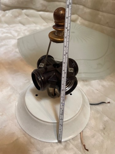 Vintage 15 1/2” Square/Round Embossed starburst Ceiling Fixture - Picture 12 of 16