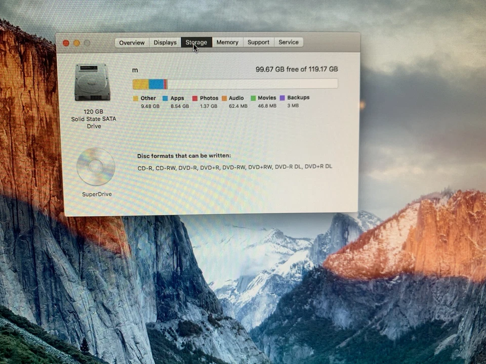 iMac 20" Mid-2007 A1224 C2D Core 2 Duo 2.4GHz 4GB RAM 120GB SSD HDD El Capitan - Image 4 of 4