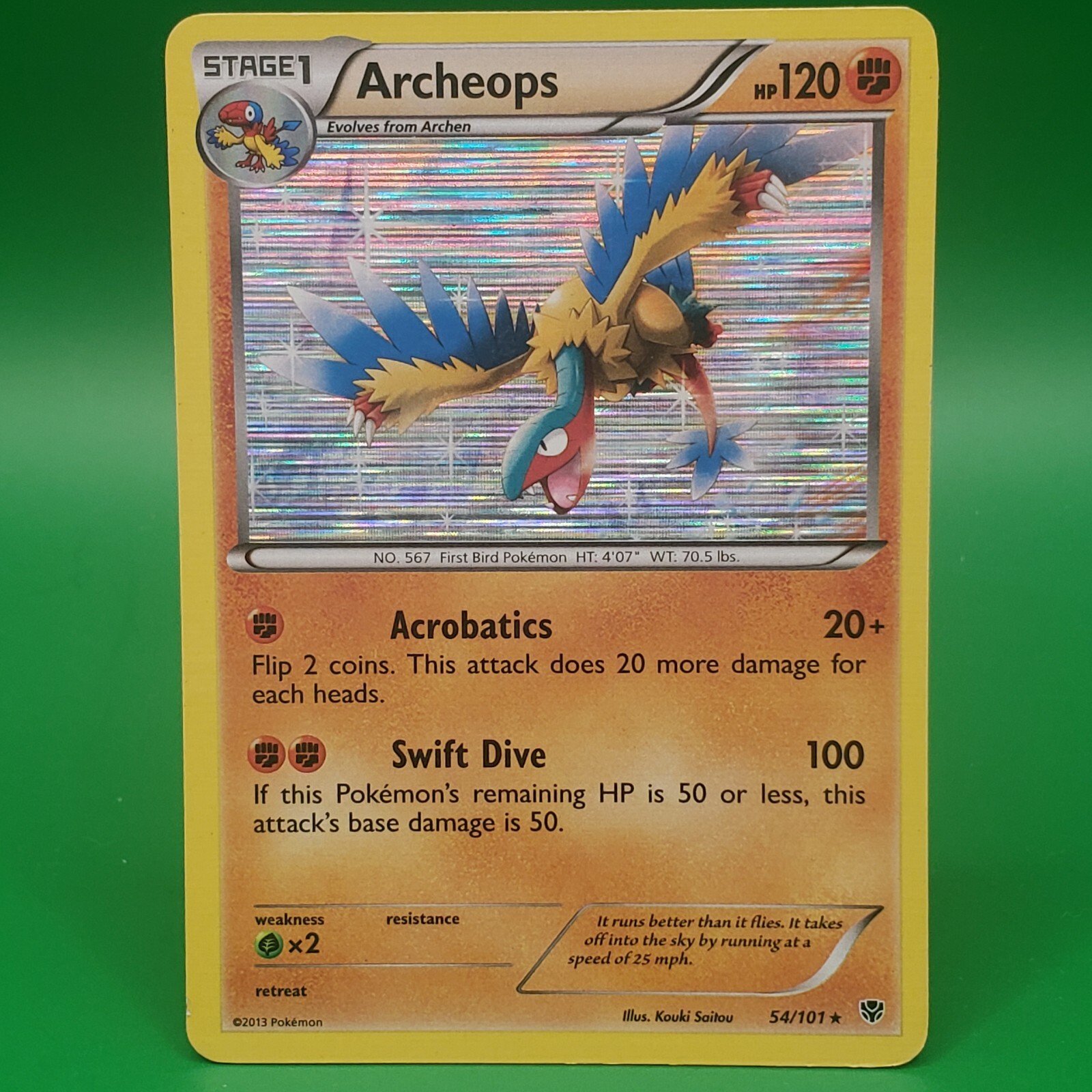 ARCHEOPS 54/101 Plasma Blast Set HOLO RARE Pokemon Card