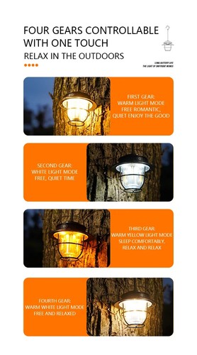 Retro Portable Camping Lantern Waterproof Emergency Light Hanging Tent Lamp New - Picture 7 of 13