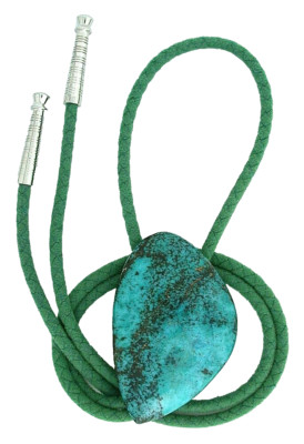 94.70 Carat Spiderweb Turquoise Cabochon Cab Gemstone Bolo Tie EPBT215/12024