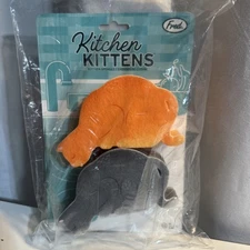 New Fred Cat Kitten Orange & Grey Cats Kittens Kitchen 2 Sponge Pack Set