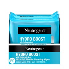 Neutrogena Hydro Boost Ultra-Soft Micellar 50 Count Pack of 1 , Hydroboost