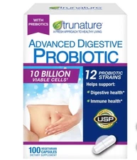 trunature Advanced Digestive Probiotic, 100 Capsules