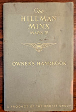 The Hillman Minx Mark Vi Owners Handbook - May 1951 Wmaintenance Chart Uk