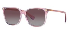 New Ralph Woman Square Sunglasses RA5293 603662 Striped Purple /Violet 56mm