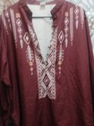 Primt Jarry Kurta .size Xl Polyster Red Wine Decorate — photo 2
