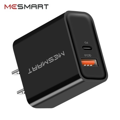 2 Port US 20 Watt USB C Wall Charger Fast Block Type C Charging Cube For iPhone
