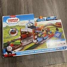 Thomas & Friends Motorized Toy Train Set Load & Launch Barrel Delivery Play NEW