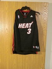 Dwyane Wade 3 Miami Heat Sewn Swingman Adidas Jersey Youth Large 14-16 EUC