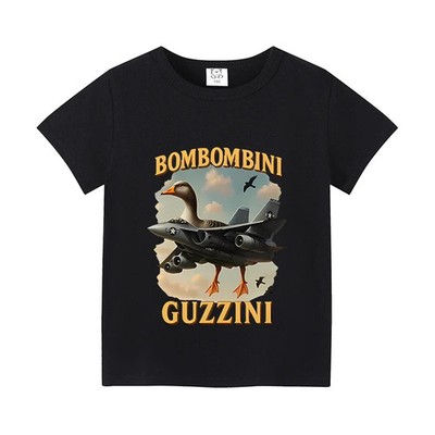 Italian Brainrot Bombombini Guzzini Kids Shirt Funny Meme Graphic Tee Cotton 