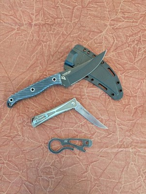 CRKT Knife Combo Lot   Clever Girl Fixed Blade + Crossbones Folder + Viva Tool