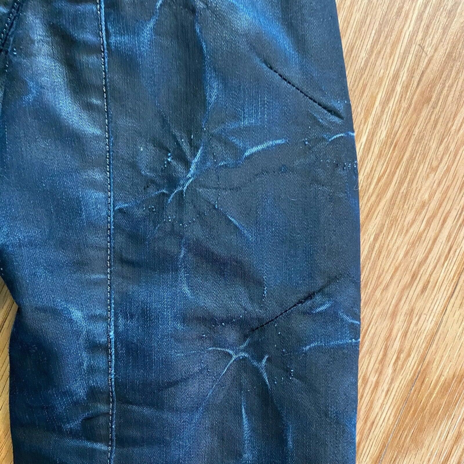 Aventures des Toiles Distressed Blue Denim Jacket Womens M image 6