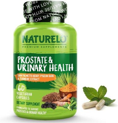 NATURELO Prostate and Urinary Health, Comprehensive Formula with Saw Palmetto,