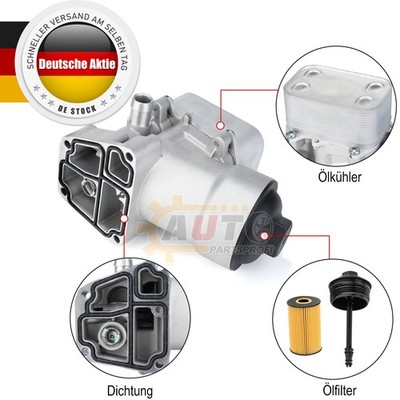 Upg Vollaluminium Ölkühler-Filtergehäuse-Kit für VW Audi SEAT Skoda 1.6&2.0 TDI 