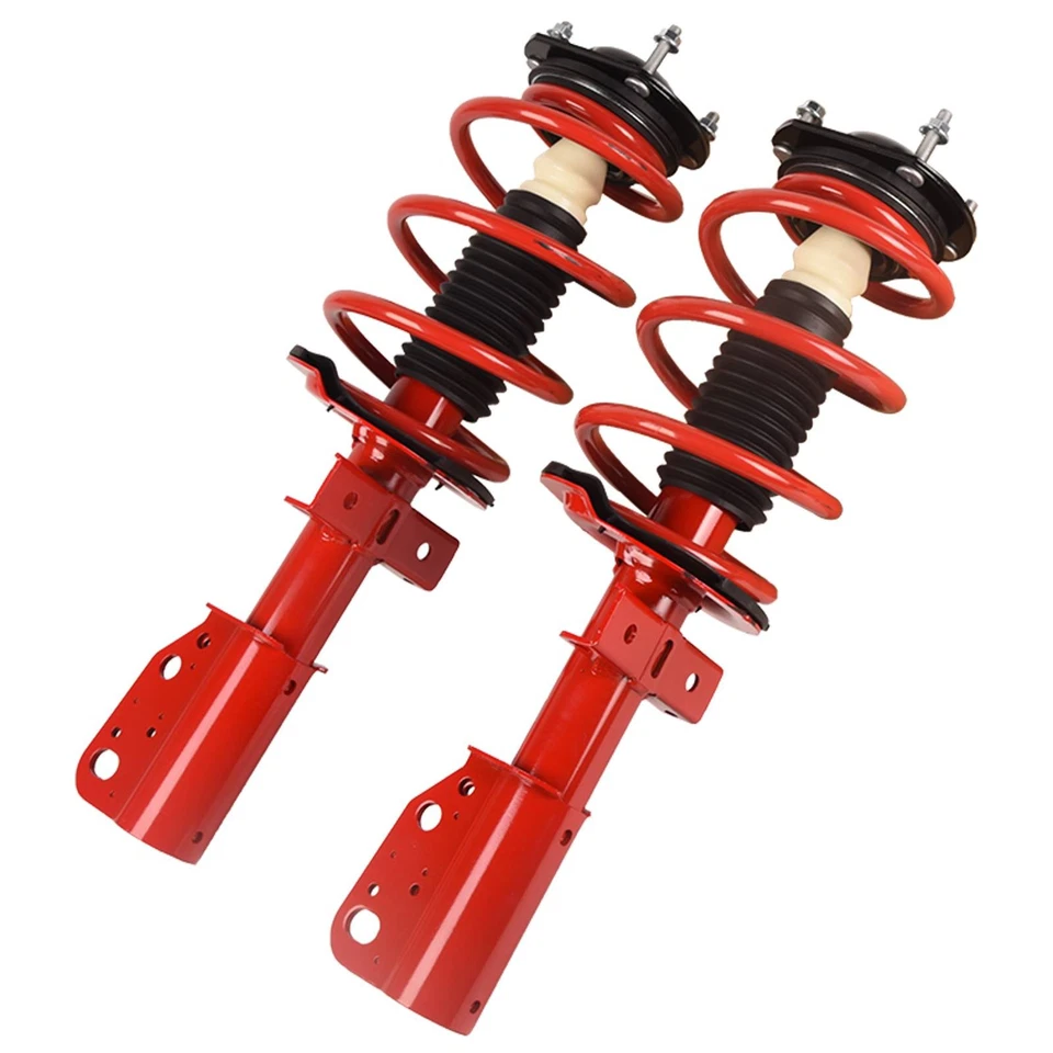 2x Amortiguadores completos delanteros rojos para Buick Enclave Chevy Traverse GMC Acadia Foto 2 de 4