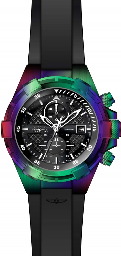 Мужские часы Invicta Aviator с хронографом и черным циферблатом 28104