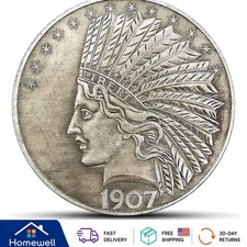 Collectible Liberty Indian Head Coin – Non-Tradable Handmade 925 Silver Plated