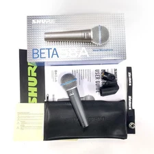 Shure Beta58A Supercardioid Dynamic Vocal Mic Microphone With Case Fast Shipping