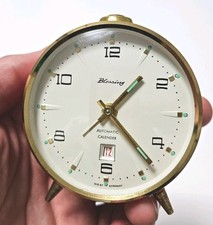 Sveglia da viaggio vintage di Blessing con datario carica manuale W.Germany