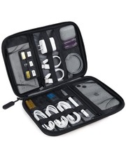 Electronic Organizer Travel Case for Tech Accessories - Black, XL