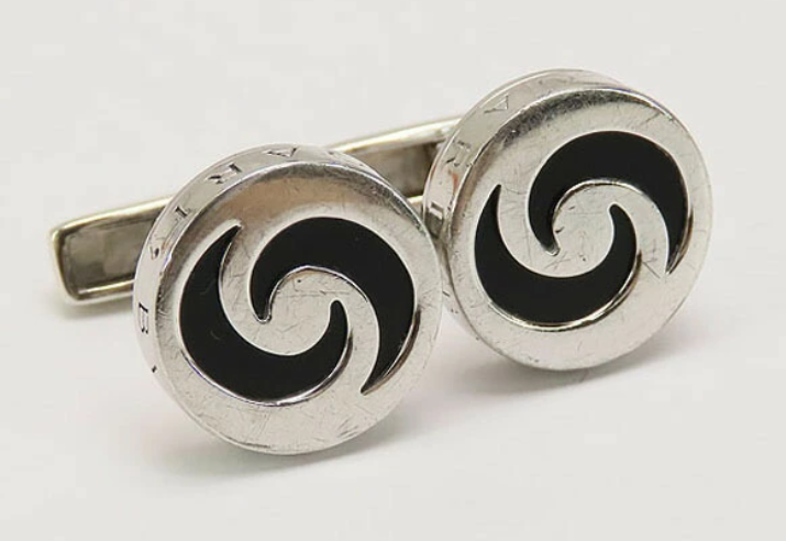 小物 BVLGARI Bvlgari Optical Spinning Onyx 18k White Gold & Steel Rubber