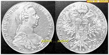 AUSTRIA 1780 MARIA THERESA of HABSBURG 1 OZ 28 GRAMS 1 THALER SILVER COIN AUNC