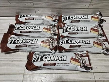 Lot of 7 Robert Irvine's Fit Crunch Milk & Cookies 30g Protein Bar 3.1 oz each