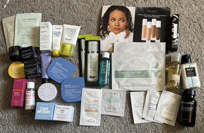 MEGA High-end Beauty Sampler With Cute Snakeskin Print bag - 30+ samples