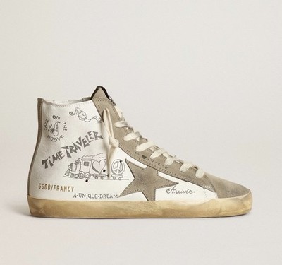 Golden Goose Women s Francy Size 38 White/Taupe/Black New.