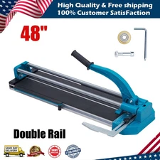 48" Manual Tile Cutter Cutting Machine Double Rails Precise Tile Cutter Tools