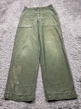 Vtg Military Pants Men 30x31 Sateen OG-107 Type 1 Class 1 Combat Trouser Vietnam