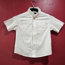 Chaps Boys Button Down White Dress Shirt Sz XXS 4/5