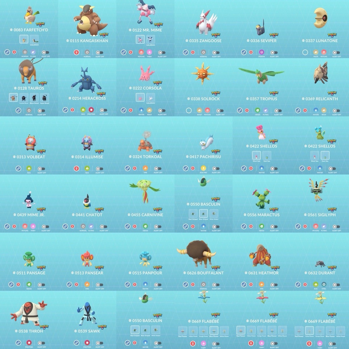 Regional Pokemon Go Tr@de - COMPLETE YOUR POKEDEX - 20K Stardust