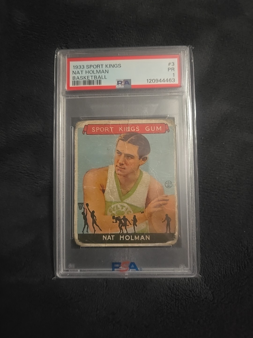 1933 SPORT KINGS BASKETBALL #32 Nat Holman ROOKIE RC PSA 1