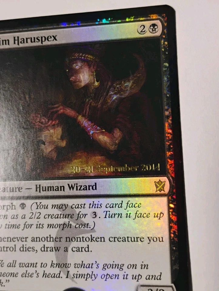 Foil Prereleae Grim Haruspex MTG, Khans of Tarkir, LP - Image 3 of 3